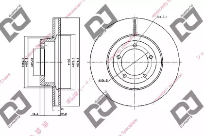 Тормозной диск DJ PARTS BD1479